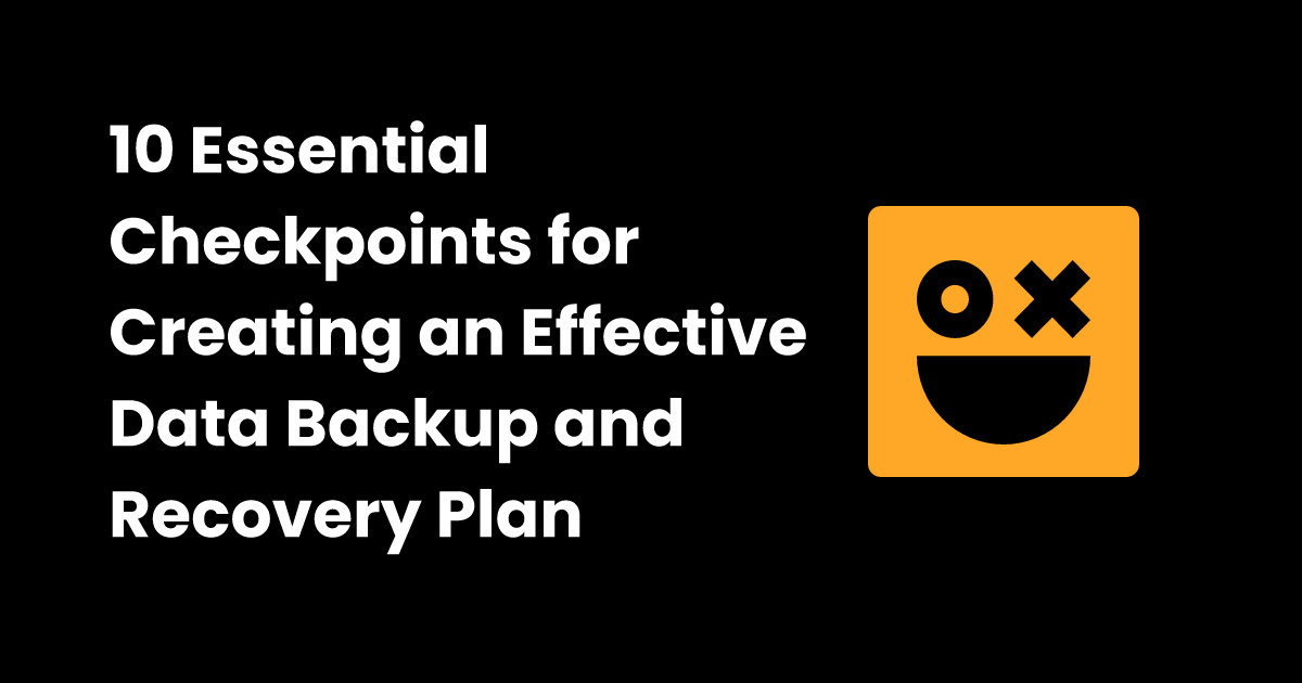 Data backup and recovery plan checklist | checklist.gg