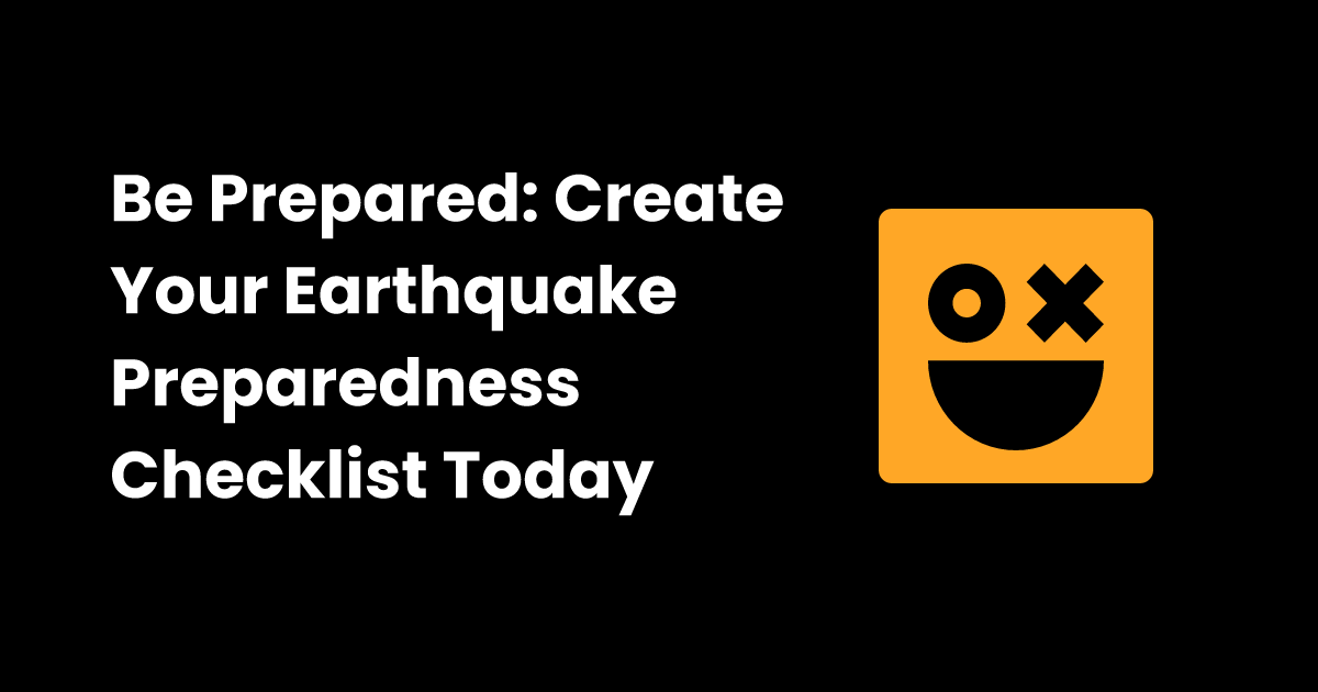 Earthquake Preparedness Checklist 8776