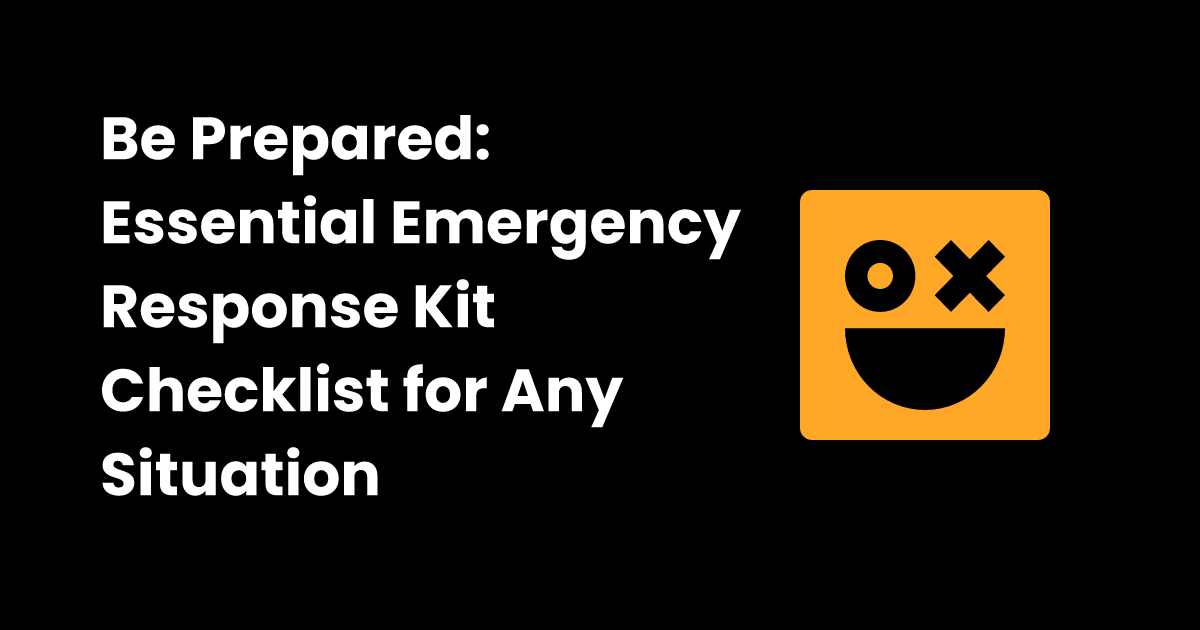 Emergency response kit checklist