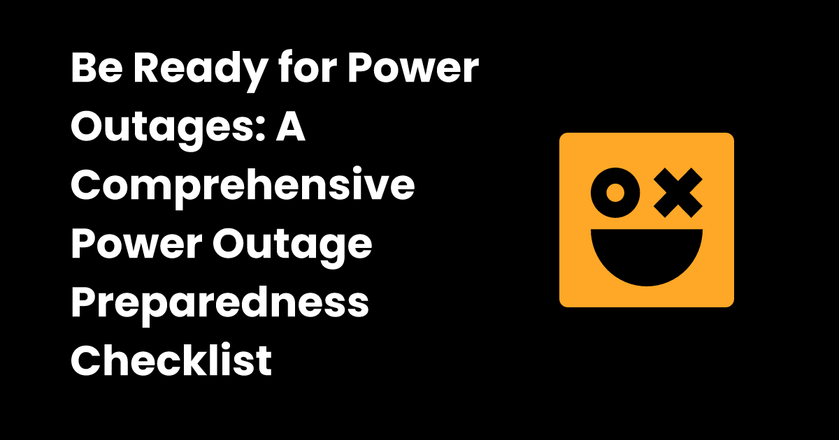 Power outage preparedness checklist checklist.gg