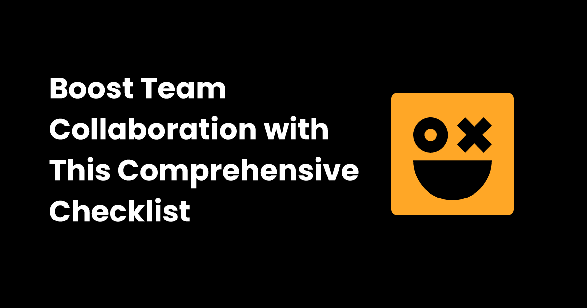 Team collaboration checklist