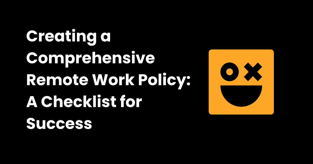Remote work policy checklist checklist.gg