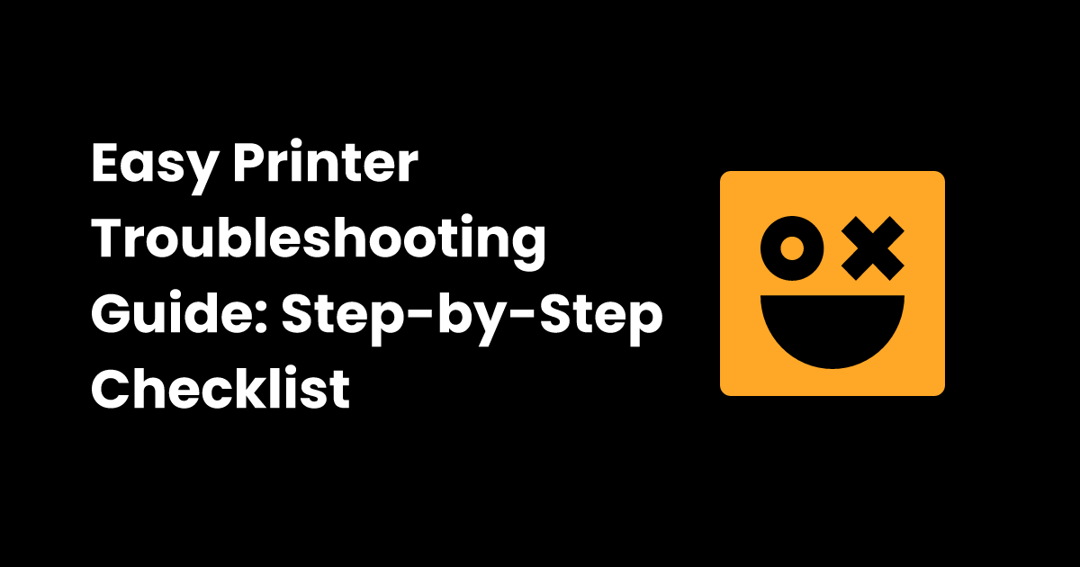 Printer troubleshooting checklist checklist gg