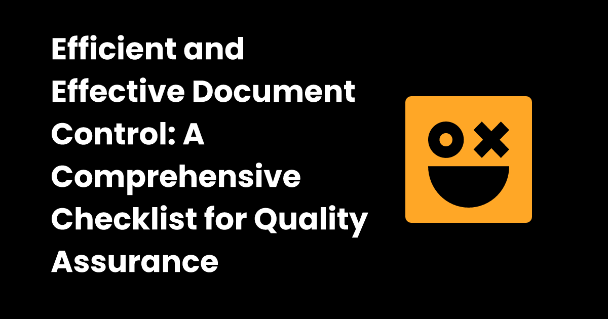Document control checklist | checklist.gg