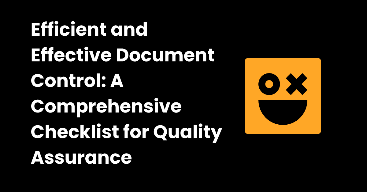 document-control-checklist