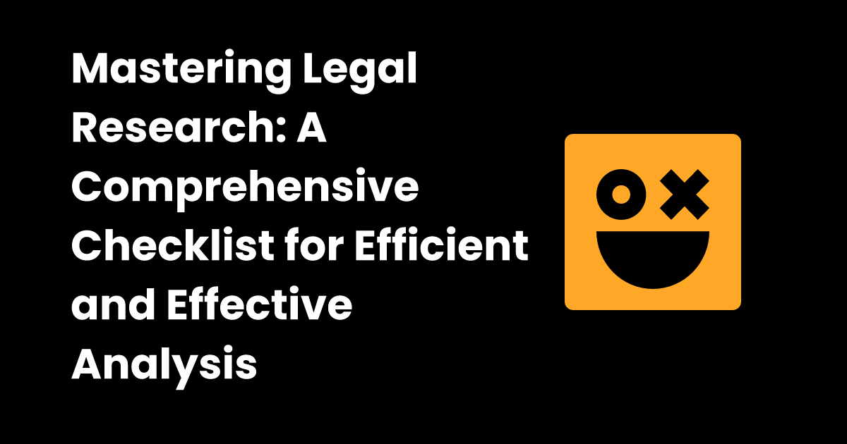 Legal research checklist checklist.gg