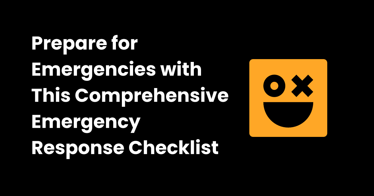 Emergency response checklist checklist.gg