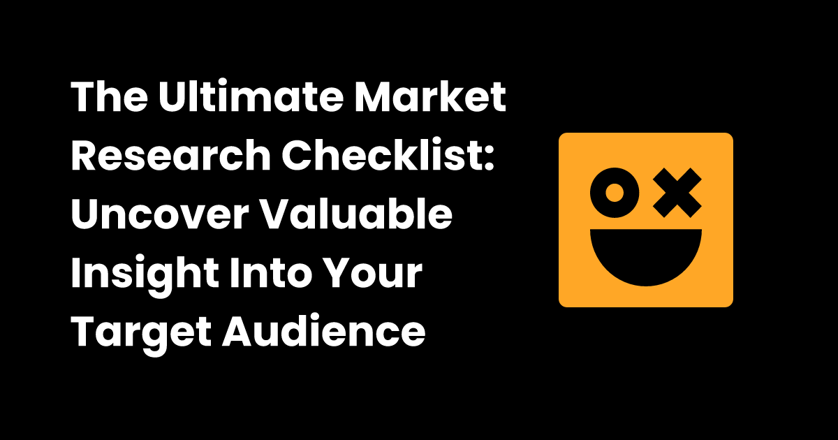Market research checklist